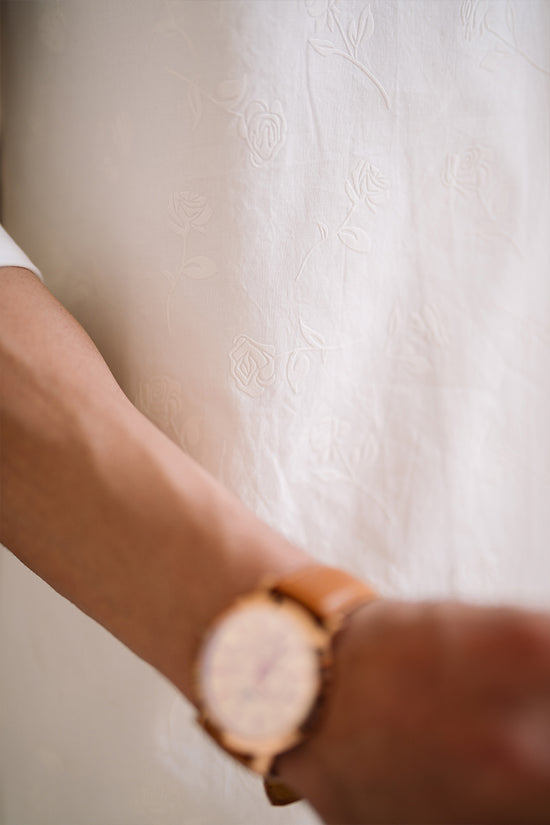 White Kurta with Boot Cut Trouser and Printed Waistcoat