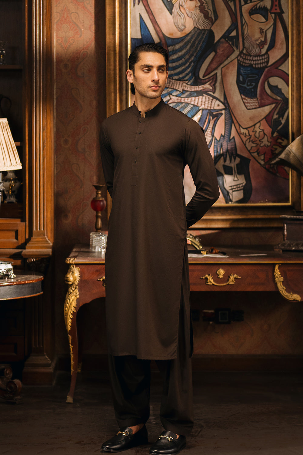 Cocoa Brown Shalwar Kameez AZURE Cocoa Brown Shalwar Kameez AZURE