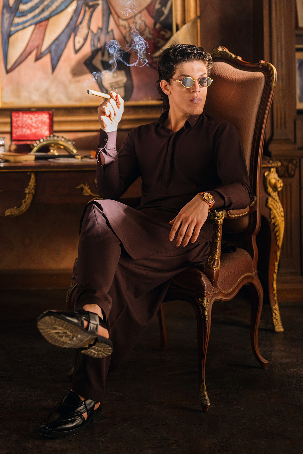 Brandy Brown Shalwar Kameez
