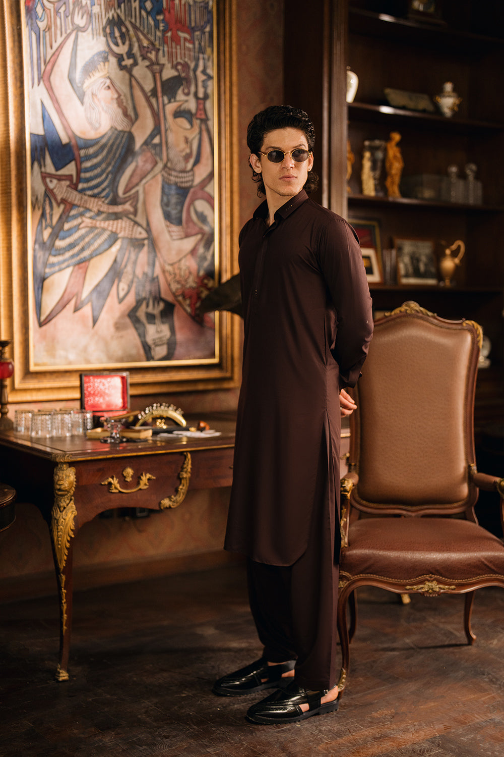 Brandy Brown Shalwar Kameez