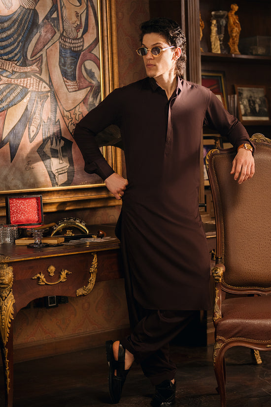 Brandy Brown Shalwar Kameez