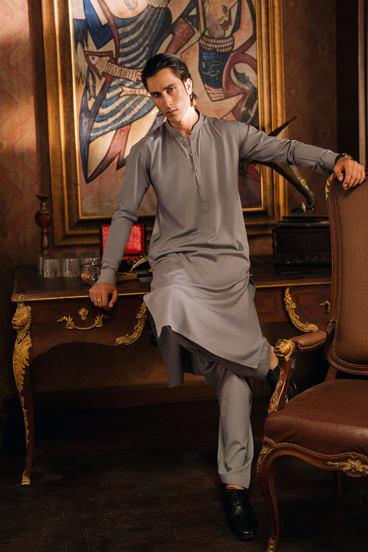 Arona Grey Shalwar Kameez