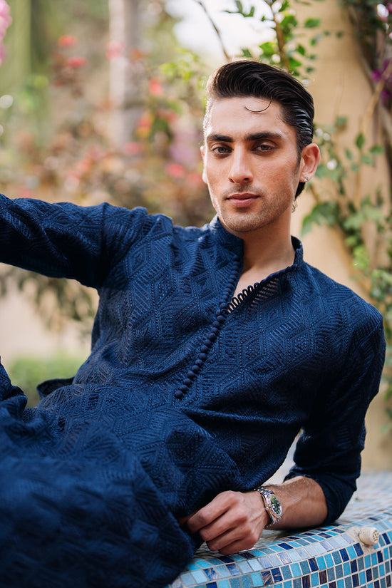 Bellwether Blue Embroidered Kurta Pajama
